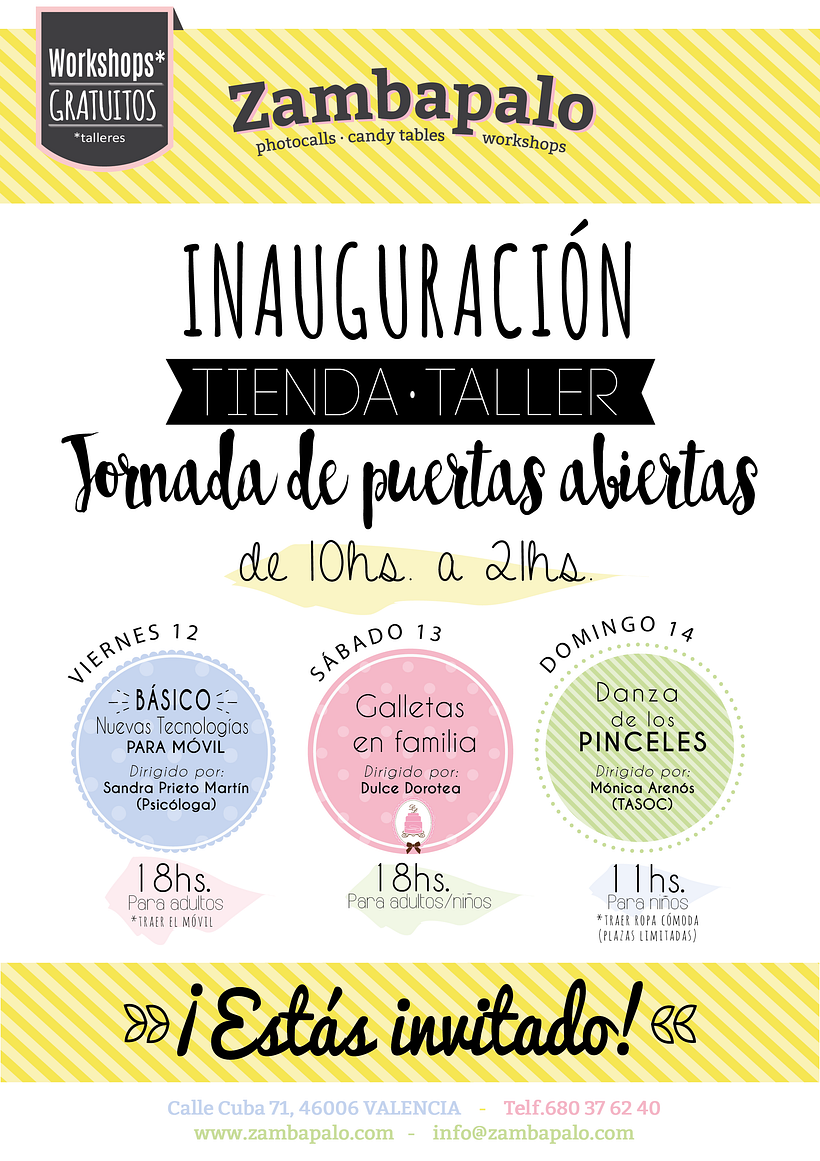 Cartel inauguración.