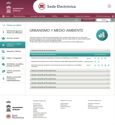 Sede Electrónica de Murcia - UI Design 2