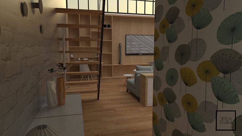 Diseño 3D de un Loft -1
