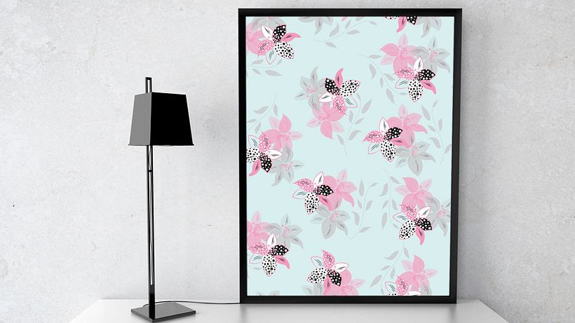 Estampado "Flores y topos" 2