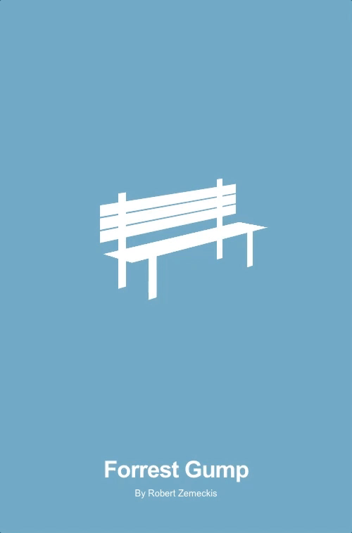 Forrest Gump - Minimalist Movie Posters in CSS 0