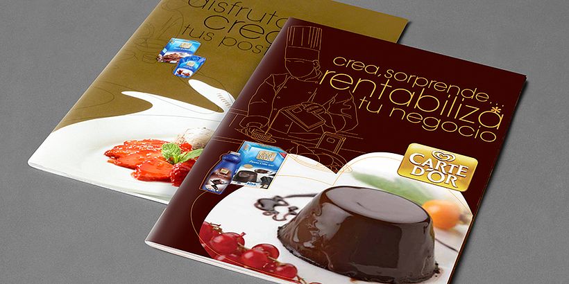 Carte d'Or. Graphic design for food folders 0