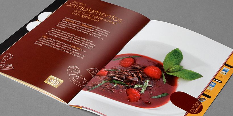 Carte d'Or. Graphic design for food folders 3