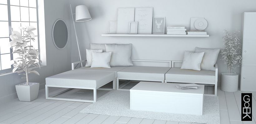 DEKO LIVINGROOM - 3DMAX, VRAY, PS  0