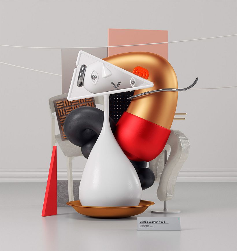 La pintura de Picasso diseñada en 3D 5