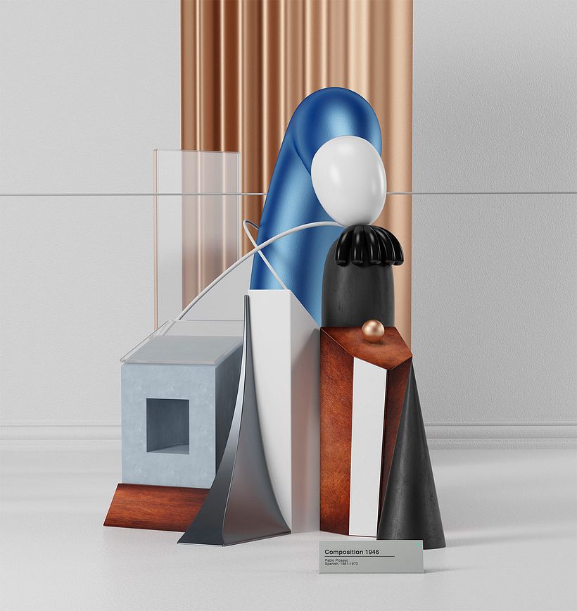 La pintura de Picasso diseñada en 3D 10