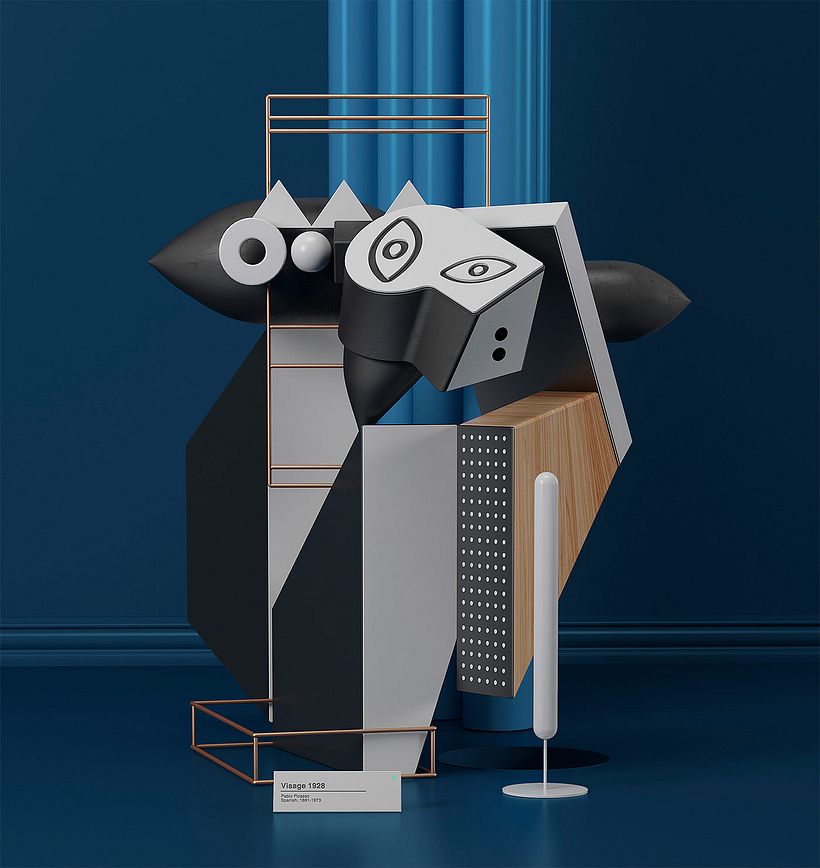 La pintura de Picasso diseñada en 3D 17