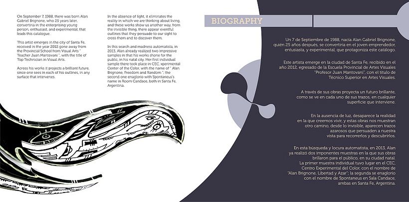 Catálogo para Artista Alan Brignone 1