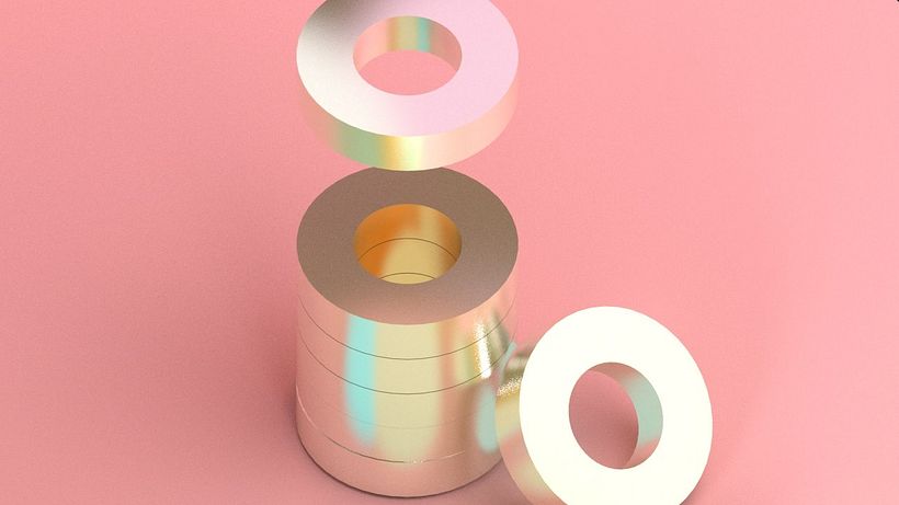 Pink Gold Cylinder -1