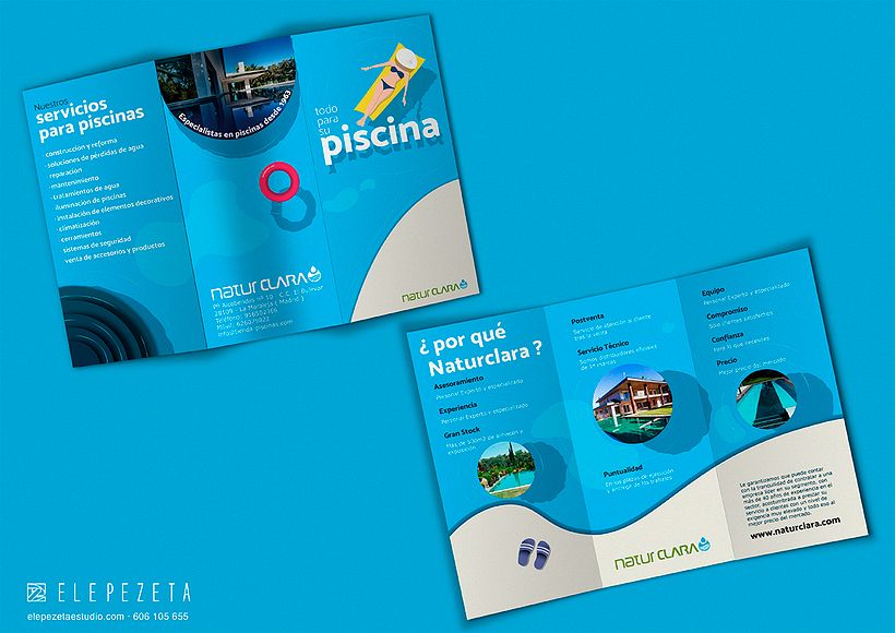 Diseño e ilustración publicitaria de tríptico 0