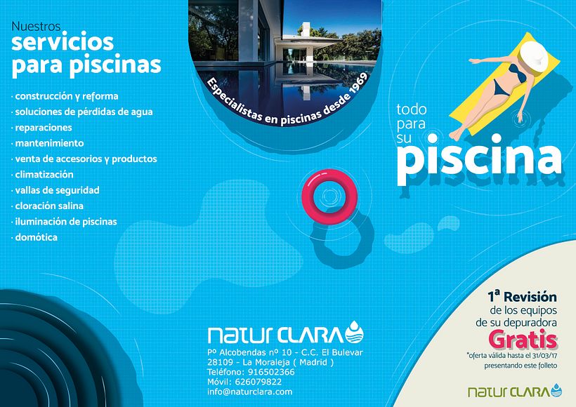Diseño e ilustración publicitaria de tríptico 1