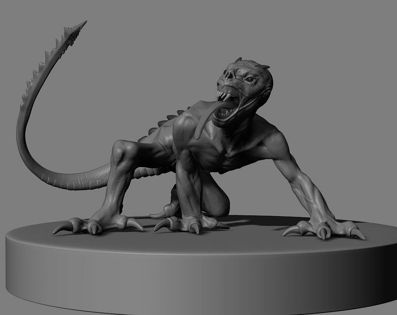 Criatura modelada en Zbrush para 3d printing. 4