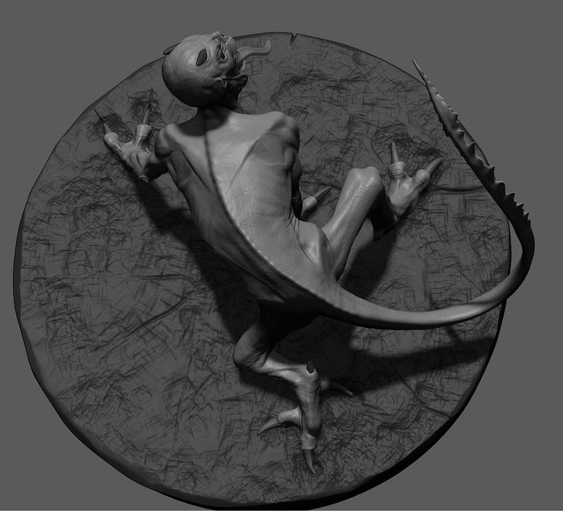 Criatura modelada en Zbrush para 3d printing. 6
