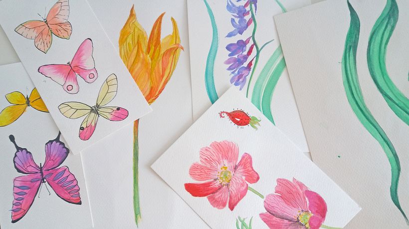 Flores y Mariposas - Diseño