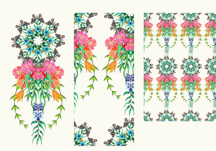Flores y Mariposas - Diseño