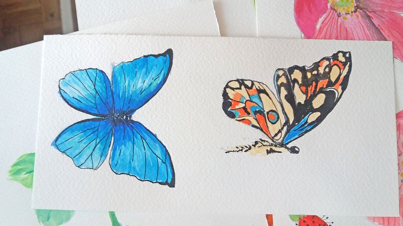 Flores y Mariposas - Diseño