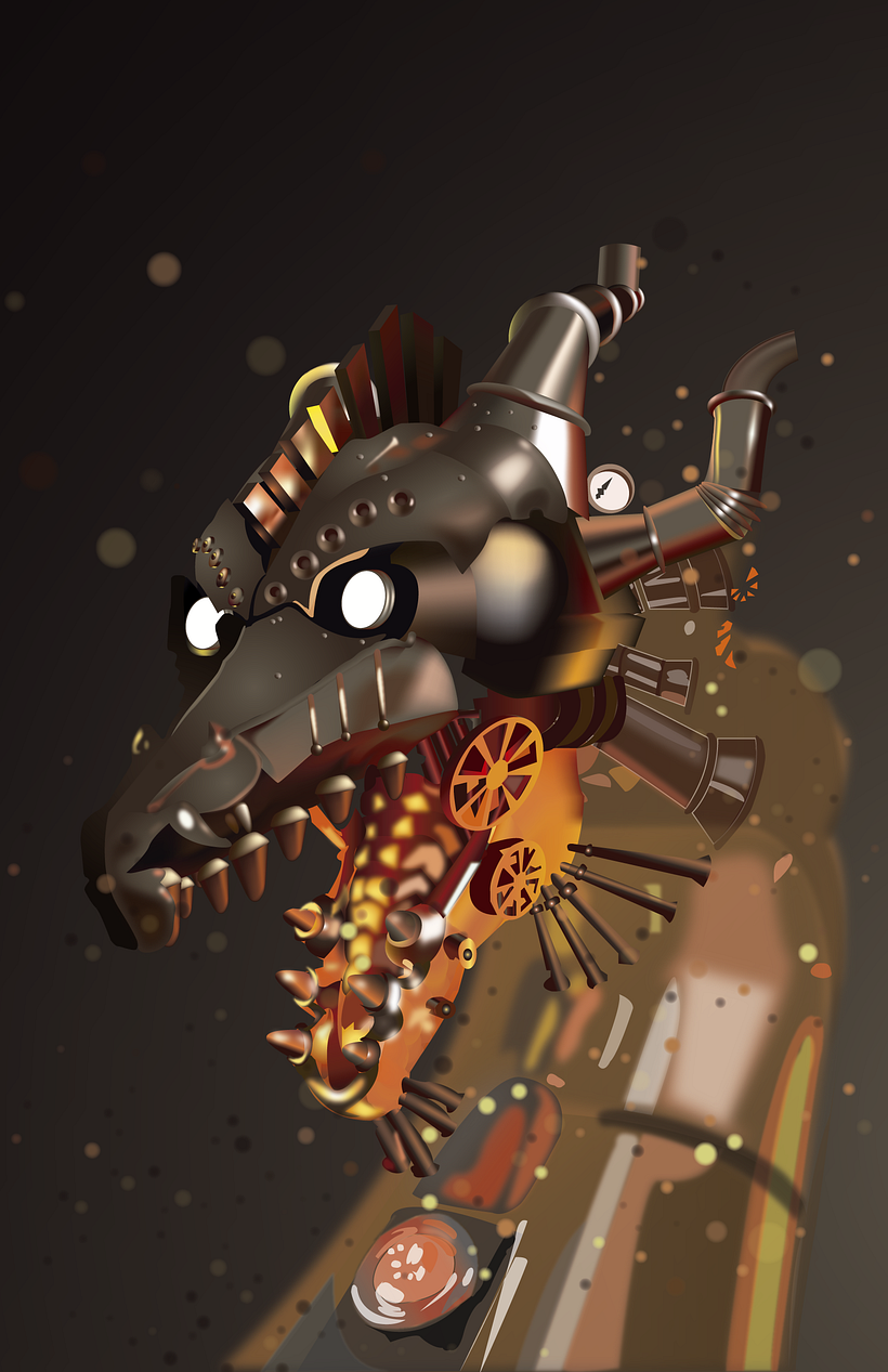 Dragon Steampunk -  Vector -1