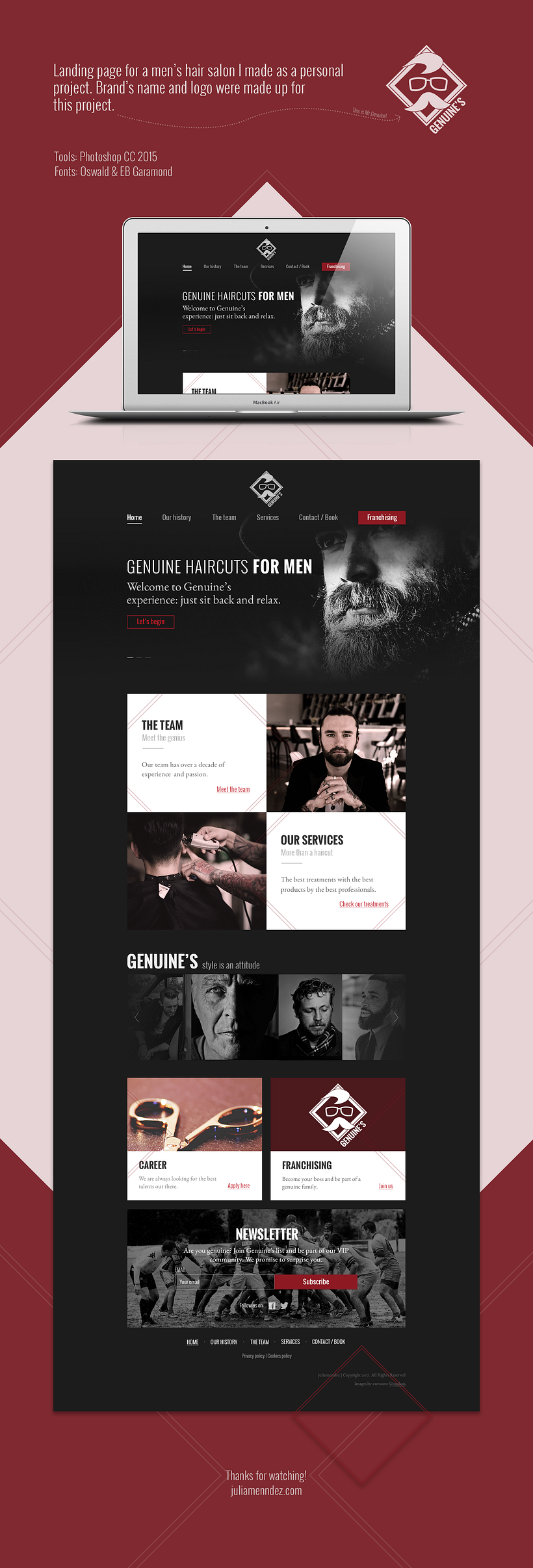 Diseño Landing page para barbería -1