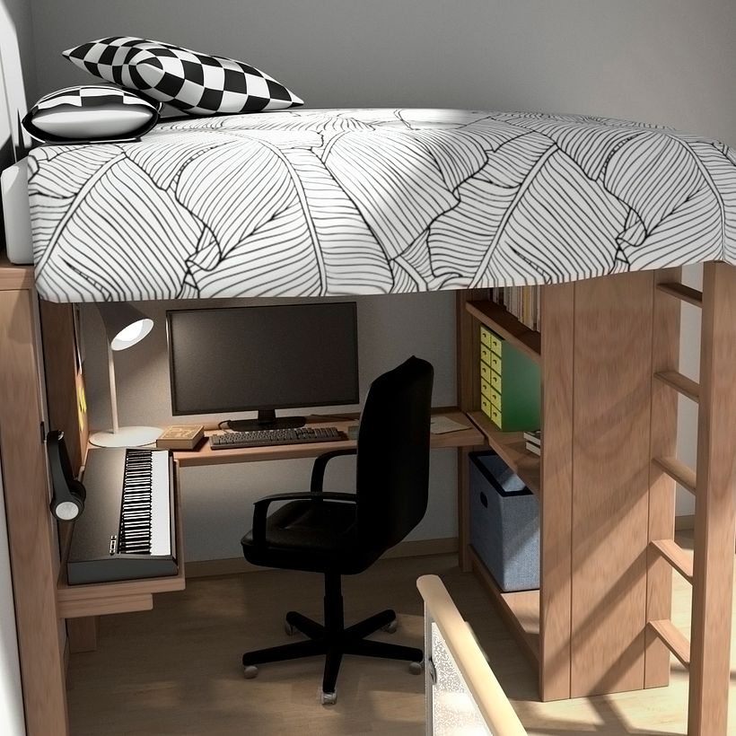 Room finished. Modeled with Maya and rendered in Arnold 0