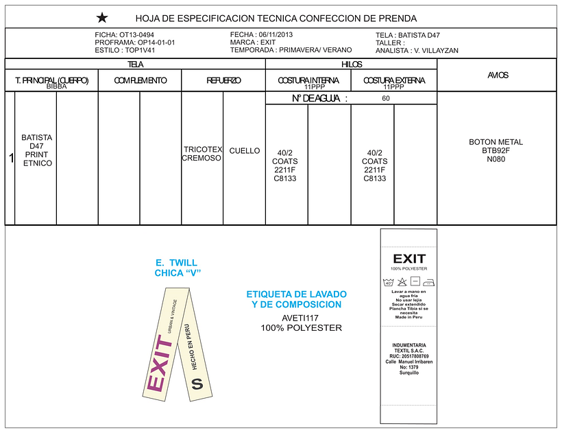 Fichas técnicas. 6