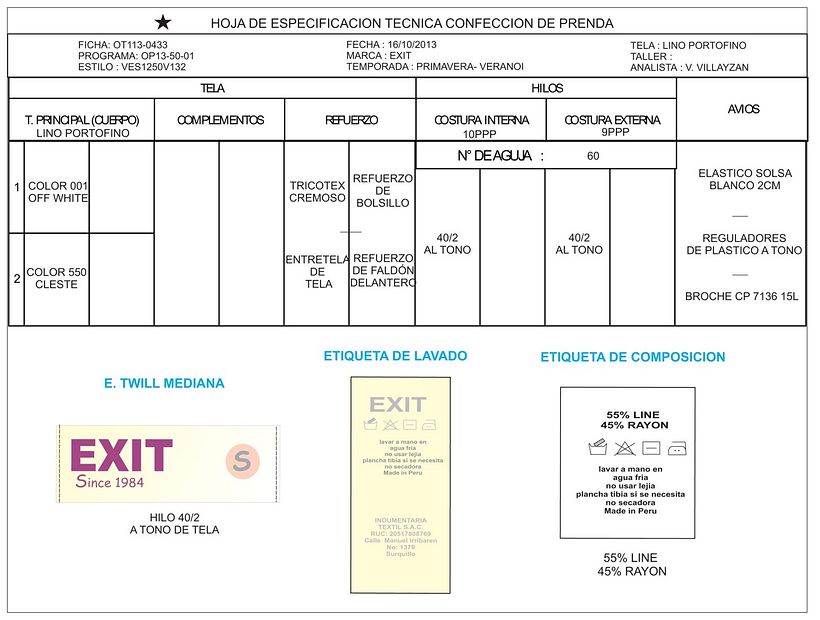 Fichas técnicas. 9