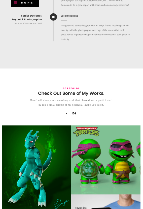 Bupe's Portfolio - Website 3
