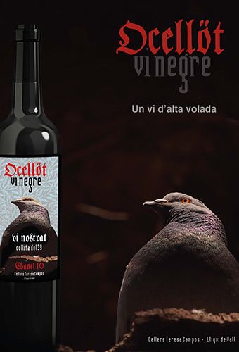 etiqueta  de vi negre 'Ocellöt' 1