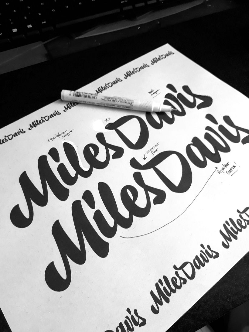 Miles Davis Lettering - Branding & Identity
