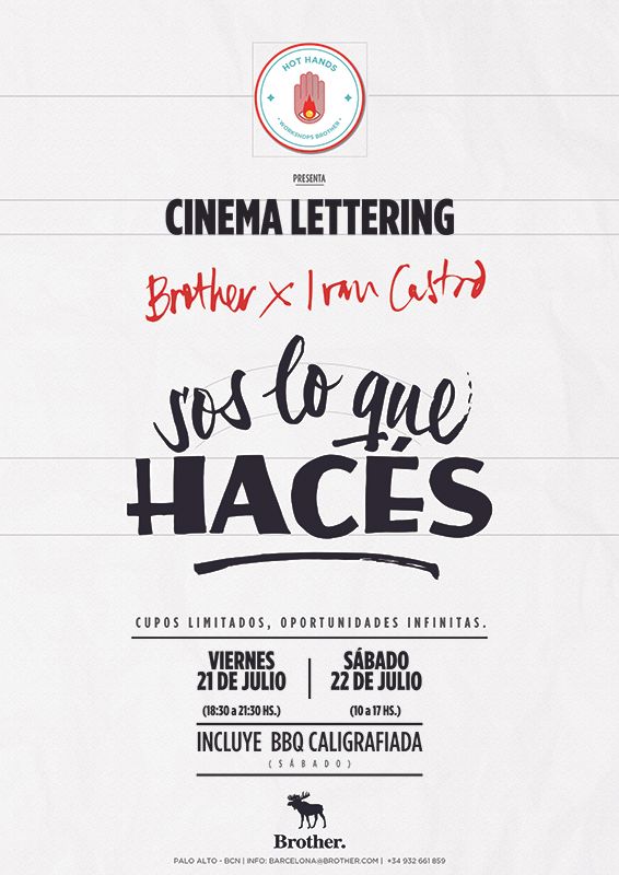 Llega a Brother "Cinema Lettering" by Ivan Castro, el primer episodio de su ciclo HOT HANDS 1