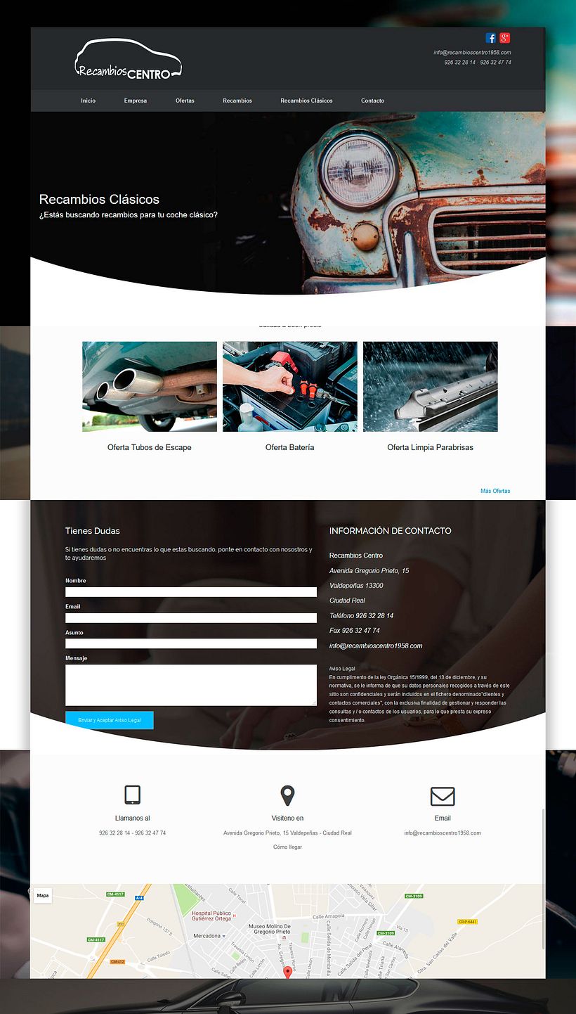 Diseño Web - Recambios Centro -1