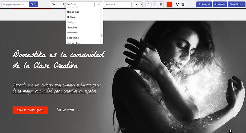 Fonfit: un simulador de tipografías web 5