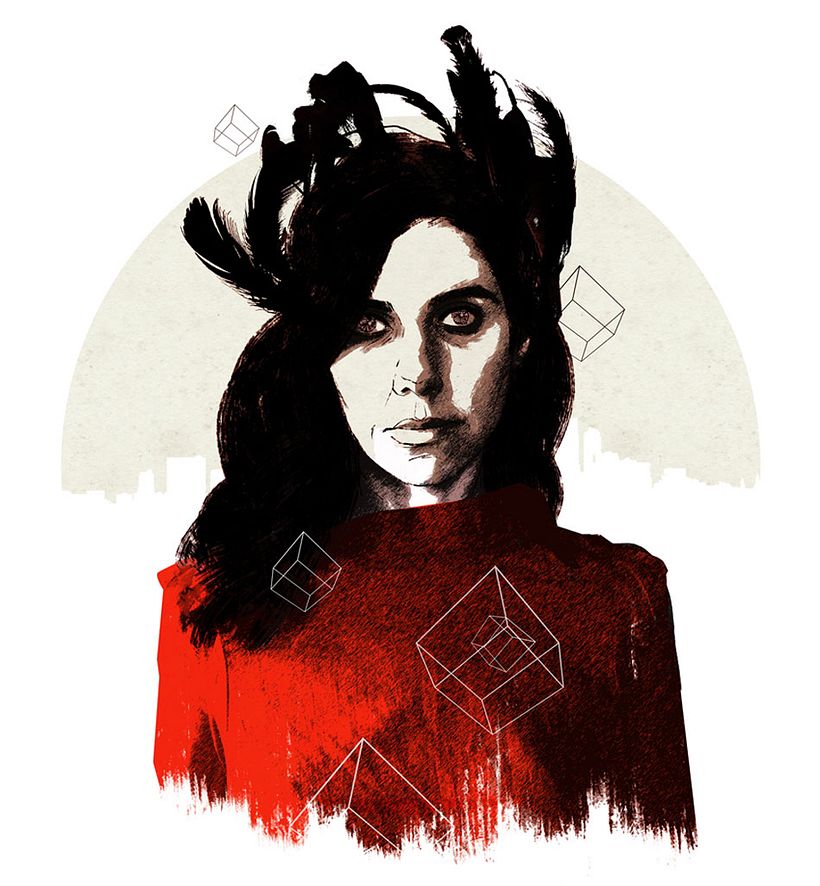 Retrato ilustrado digital con Óscar Giménez 5