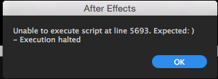 Error de After Effect al usar Duik 1