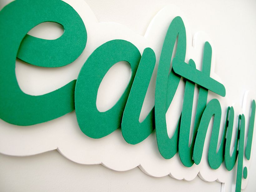 Composition, Papercraft and Lettering (Student Project) 8