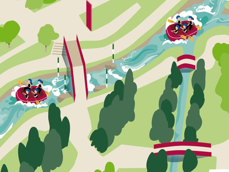 Ilustración-Mapa / RAFTING PARC 6