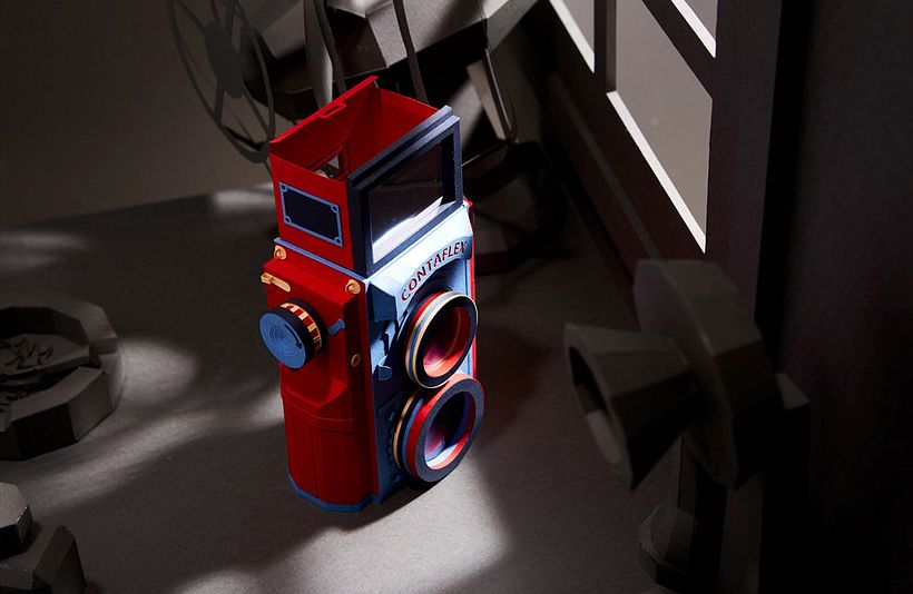 Réplicas de cámaras fotográficas hechas con papel 19