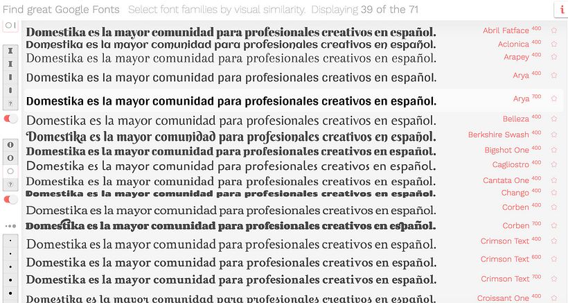 Find great Google fonts, elige la mejor tipografía 5