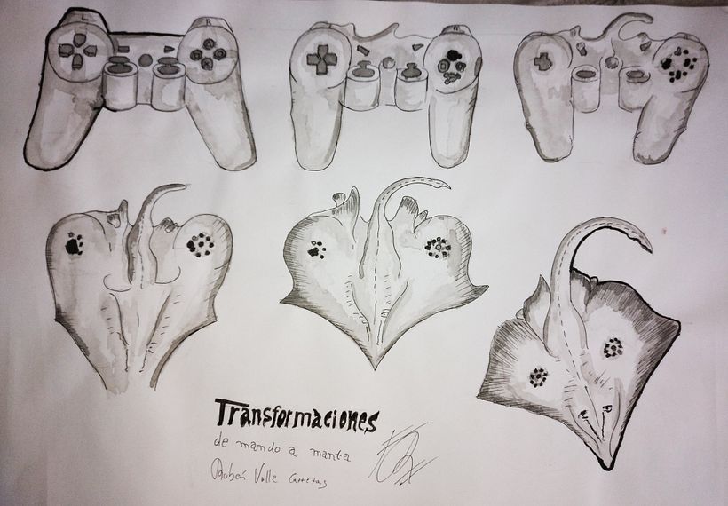 Transformación Mando Ps3-Pez Raya / Trabajo de Clase 3