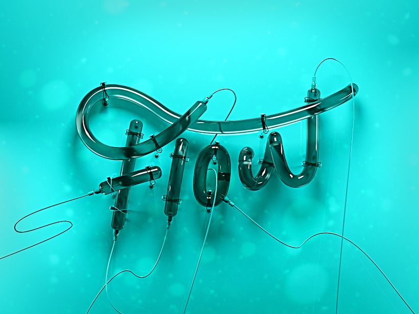 Flow : Lettering 3D Cinema 4D 3