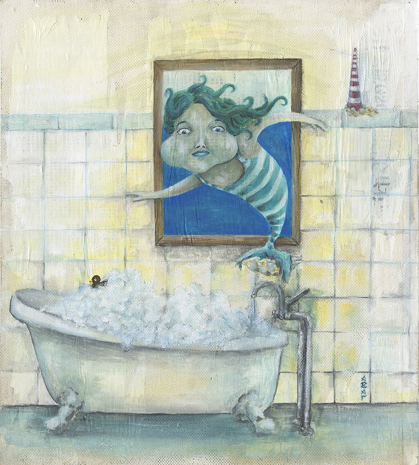 CUENTAVINAME_Colección de ilustraciones inspiradas en los cuentos clásicos, reinterpretados desde la perspectiva de la autora,  que pretende transportar y hacer reflexionar al espectador resolviendo cada cuento.  2
