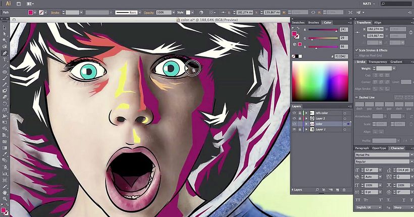 Ilustración vectorial intrépida con Conspiracy Studio 3