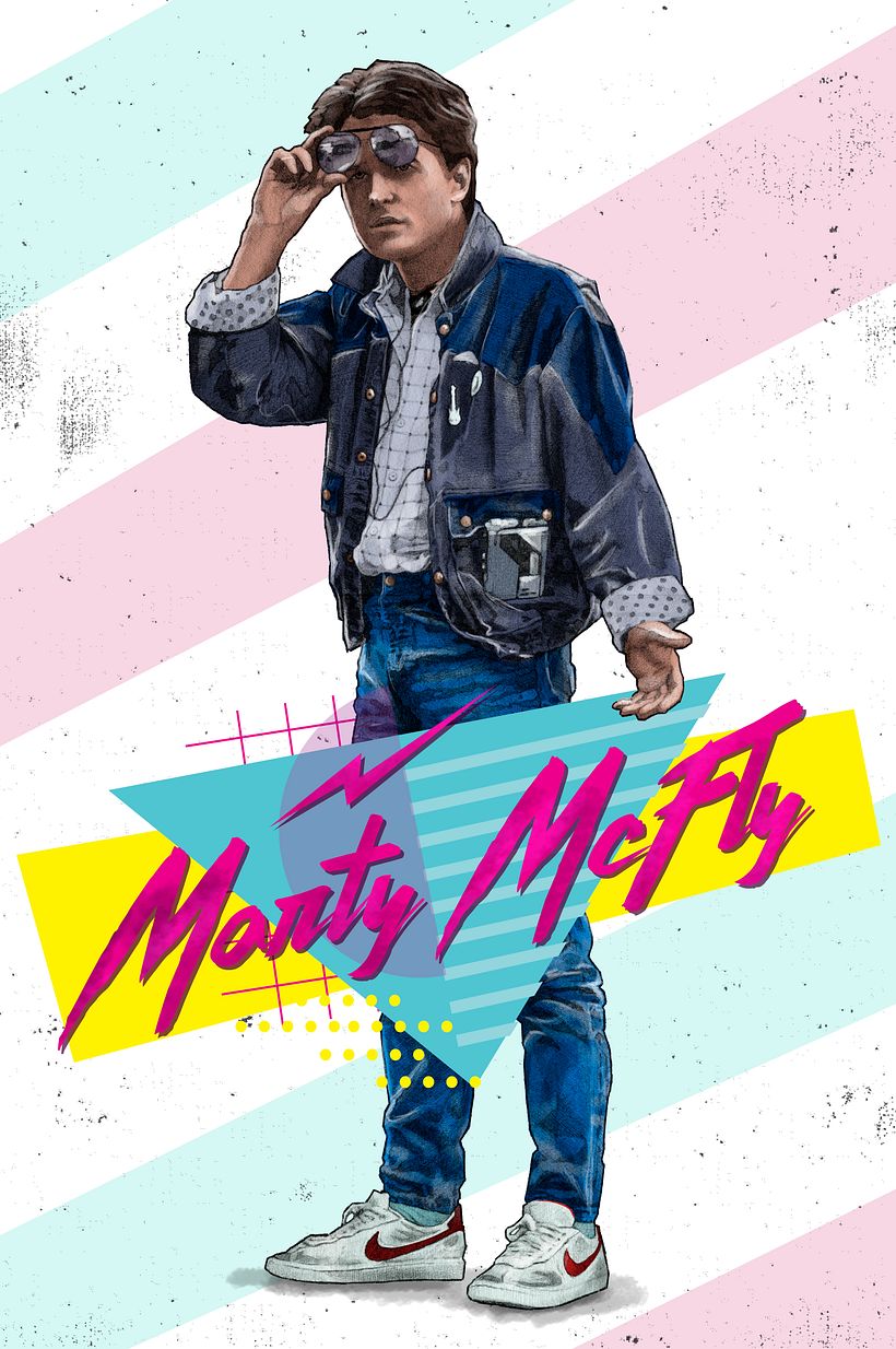Del dibujo a lápiz a la ilustración digital - Marty McFly -1