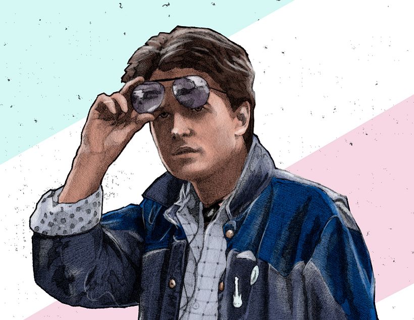 Del dibujo a lápiz a la ilustración digital - Marty McFly 0
