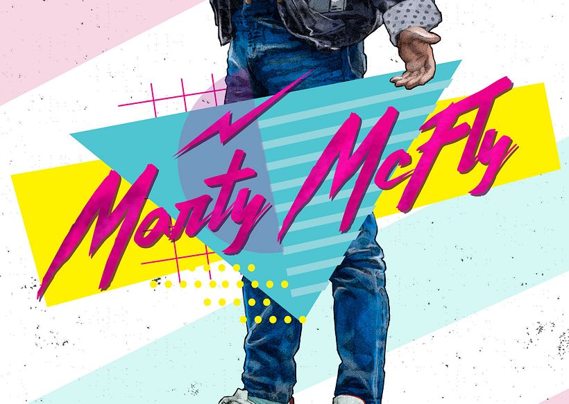 Del dibujo a lápiz a la ilustración digital - Marty McFly 1