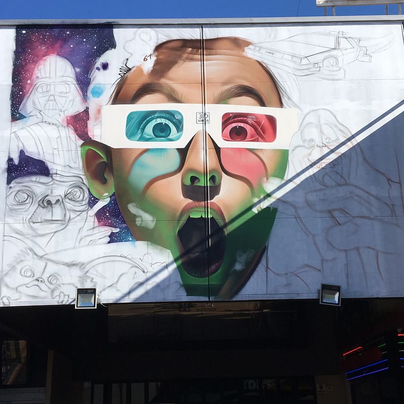 Mural Multicines París -Andujar- - Arte urbano