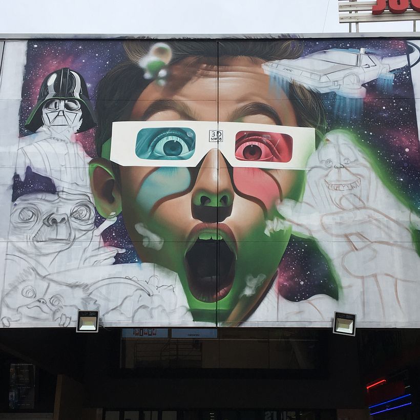Mural Multicines París -Andujar- - Arte urbano