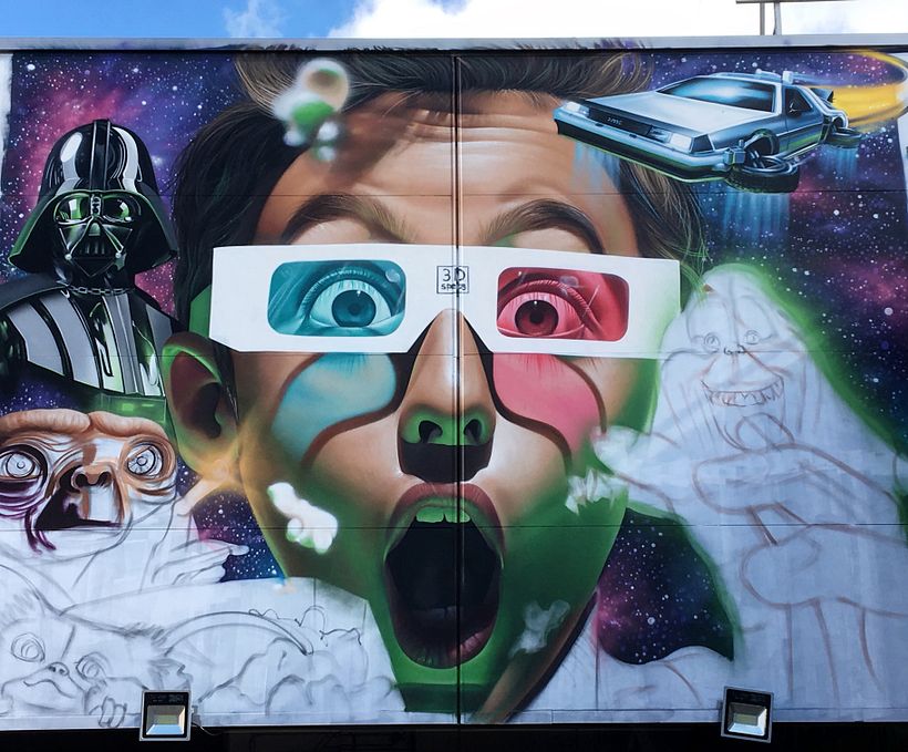 Mural Multicines París -Andujar- - Arte urbano