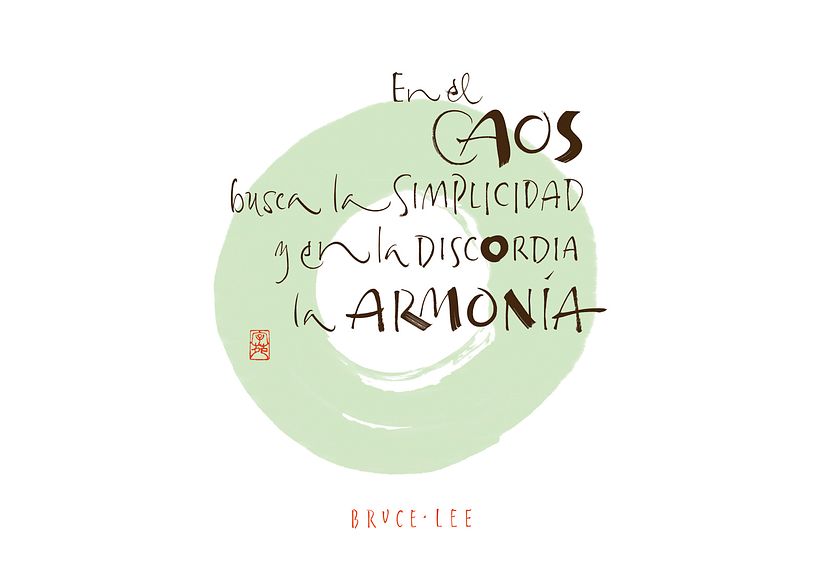 ENSO LEE, una frase con brushpen 1