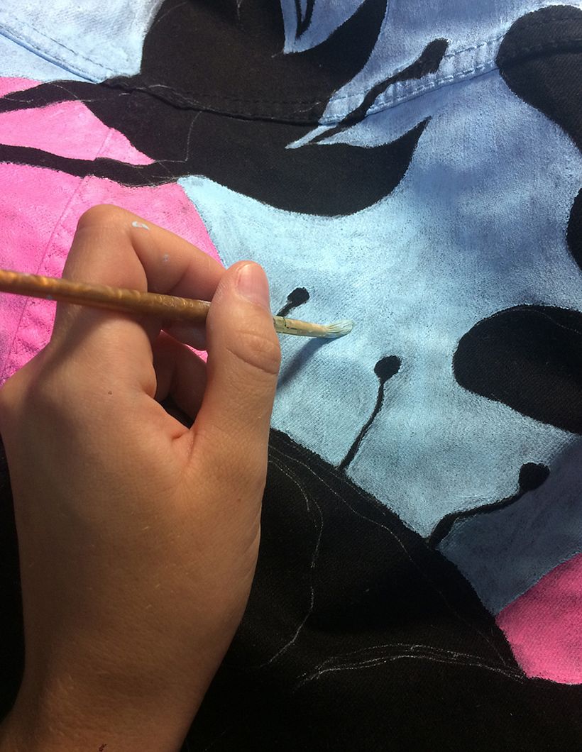 Acrilic jeans - Traditionele illustratie