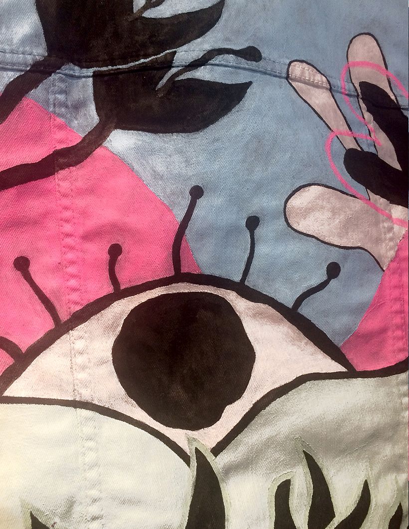 Acrilic jeans - Traditionele illustratie